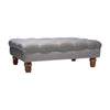 Large Footstool Chesterfield Button Seat Bench Chair Ottoman Pouffe Stool Wooden