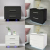 Bedside Table 2 Drawer Chest Nightstand Storage Furniture Bedroom Living Room