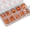 UK 200pcs Copper Washer Gasket Set Flat Ring Seal Assortment Kit w/ Box M5-M14