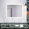 Bluetooth LED Bathroom Mirror with Shaver Socket Demister Illuminated 600x500mm