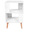 Wooden White Nightstand Bedside Table Living Room Storage Shelf Unit Furniture