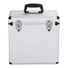 12" Vinyl Record Storage Box Case Flight DJ Stackable Case Silver Holds UK