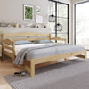 Daybed Wooden 3ft Single Guest Bed Trundle Bed Sofa Bed Frame Solid Pine Nature
