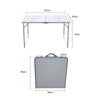 4FT Folding Camping Table Aluminium Picnic Portable Adjustable Garden Party BBQ