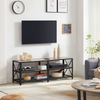 Large Industrial TV Cabinet Vintage Media Storage Unit Rustic Home Console Table