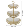 3 Tier Metal Fruit Bowl Basket Display Storage Holder Stand Vegetable Cakes Rack