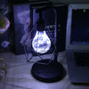 Retro Black Geometric Wire Industrial LED Light Bulb Bed Side Battery Table Lamp