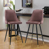 2pcs Velvet Tall Bar Stools High Bar Chairs Breakfast Dining Home Kitchen UK