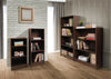 3 Tier Bookcase Wide Display Shelving Storage Unit Wood Furniture Walnut