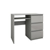 Grey High Gloss Drawer Computer PC Study Home Office Desk Makeup Dressing Table