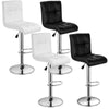 Set Of 2 Faux Leather Swivel Breakfast Bar Stool Kitchen Chairs Chrome Gas Lift