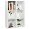 Storage Cube 6 Shelf Bookcase Wooden Display Unit Organiser White Furniture