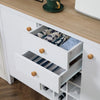 White Sideboard Wine Rack Storage Cabinet Pantry Cupboard Buffet Kitchen Server