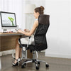 Office Desk Chair Leather Computer Chair with Back Support and Arms Home Study