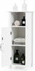 Wooden Bathroom Floor Cabinet Organizer Storage Unit Adjustable Shelf Bedroom