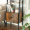 Ladder Shelf Bookshelf Rack Stand with Cupboard 4Shelves Storage Display
