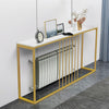 120cm Marble Slim Narrow Hallway Console Table Hall Dining Table Gold Metal Legs