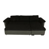 NEW Corner Sofa Bed with Storage, Black Fabric + Grey Leather. Very COMFORTABLE!
