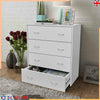 Great! Sideboard with 4 Drawers White Organiser Cupboard Cabinet Chest Unit