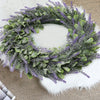 Large Artificial Hanging Lavendar Flower Leaf Wreath Wedding Garden Door Topiary