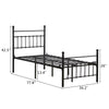 Single Double Bed Solid 3ft 4ft6 Metal Beds Frame Bedroom For Kids Adults