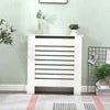 UK High Gloss Radiator Covers Wood Grill Cabinet With Slats Black/Grey/White