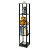 Turn-N-Tube 5-Tier Corner Square Rack Display Shelf, Espresso/Black