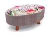 Large Footstool Luxury Upholstered Fabric Foot Rest Ottoman Decor with Legs