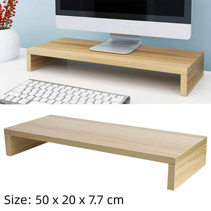 Desk Monitor Stand Shelf Laptop Computer Riser Keyboard Storage Rack Home Office