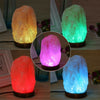 LED Salt Lamp White Himalayan Natural Rock Crystal Healing Ionizing Night Light