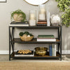 Industrial Console Table Hallway Furniture 3 Tier Bookcase Display Unit Metal