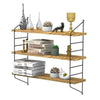 3 Tiers Rustic Industrial Wall Floating Shelf Wooden Storage Shelving Unit