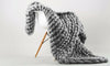 LUXURY FAUX WOOL CHUNKY CABLE KNIT HAND-WOVEN SOFA BED CHAIR BLANKET THROW