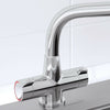 Modern Mono Kitchen Sink Mixer Tap Swivel Spout Chrome Twin Handle Control