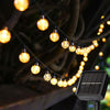 100-20LED SOLAR POWERED RETRO BULB STRING LIGHT GARDEN OUTDOOR FAIRY SUMMER LAMP