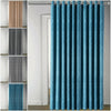 Thermal Blackout Door Curtains Ready Made Eyelet Ring Top Curtain Panel Tieback