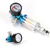 Mini Air Pressure Regulator Gauge Spray Gun & In-Line Water Trap Air Filter UK