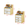 Wooden Bedside Table Cabinet Bedroom Storage Furniture Nightstand with 3 Drawers