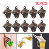 10pcs Bronze Bar Wine Collectable Wall Mounted Beer Cap Tool Bottle Opener
