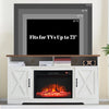 Fireplace TV Stand for TVs up to 73 Inches With Electric Heater Insert LED Flame