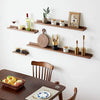4x Wooden Floating Shelf Shelves Kit U-shaped Timber Block Essential TV Wall Dec