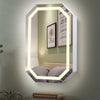 Jewelry Cabinet Wall Door Hanging Jewellery Box Storage With Mirror LED Light Up