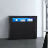Sideboard Storage Matt Body&High Gloss Doors Buffet Cupboard Cabinet w/LED Black
