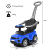 3-In-1 Kids Ride-On Push Car Stroller Sliding Walking Car with Horn Music Light