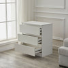 White Bedside Cabinet Chest of 3 Drawers Side End Table Nightstand Storage Unit