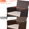 Rattan Garden Furniture Set 3 Piece Chairs Sofa Table Outdoor Patio Conservatory