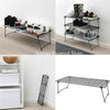 Metal Shoe Rack Stand 2 3 tier Foldable Detachable Steel Black Organiser Shelves