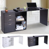 Computer Desk Table Workstation L Shape Drawer Shelf File Cabinet Home Office