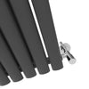 Anthracite Vertical Radiator Double Oval Column Modern Grey Tall Rads 1800x480mm