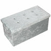 Crushed Velvet Diamante Ottoman Storage Box Folding Stool Space Saving Pink Grey